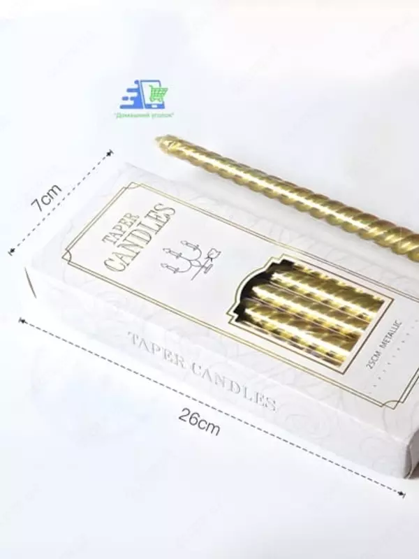 Набор металлических свечей Rina — конусные/спиральные (4 шт