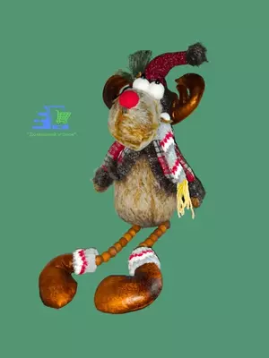 Рождественское украшение сидящий олень (48 см)