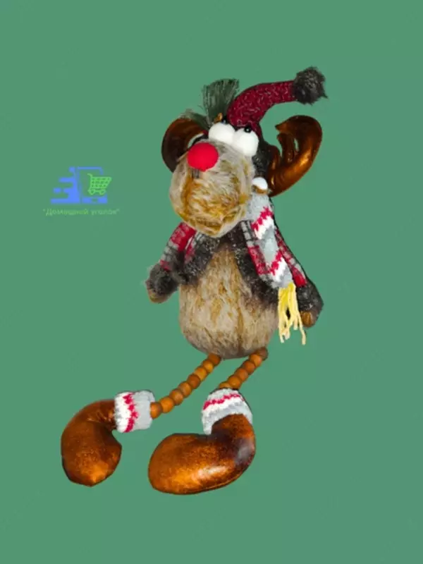 Рождественское украшение сидящий олень (48 см)