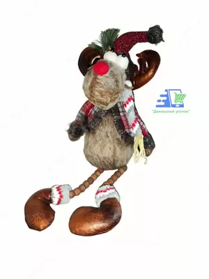 Рождественское украшение сидящий олень (48 см) - 250 000 сум / шт