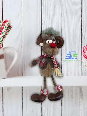 250 000 сум / шт Рождественское украшение сидящий олень (48 см)