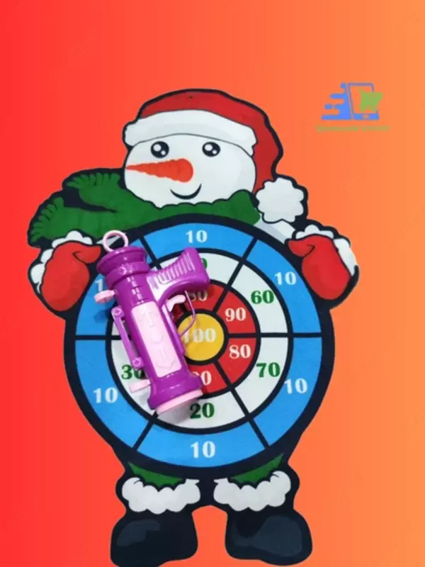Santa va Qorbola stikerli yangi yil bolalar dartslari