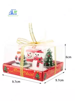 "Sehrli o‘rmon" yangi yil shakldor shamlari to‘plami 3/4 dona sovg‘a o‘ramida