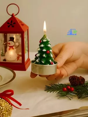 "Sehrli o‘rmon" yangi yil shakldor shamlari to‘plami 3/4 dona sovg‘a o‘ramida