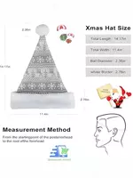 ЯТТ "Домашний Уголок" - Новогодняя шапка Санта Клауса с орнаментом (39 см)