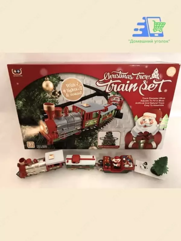 Yorug‘lik va ovoz bilan archaga yangi yil elektr poyezdi - "Domashniy ugolok" XK