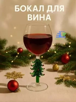 Бокал для вина «Ёлочный» стеклянный
