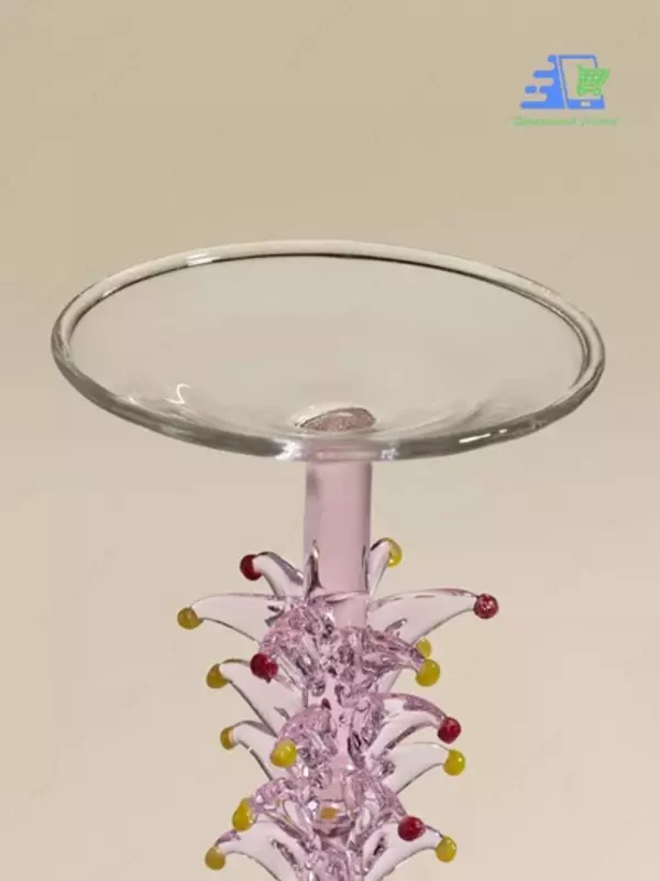 новогодний бокал с фигуркой ёлки на ножке