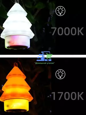 Новогодний светильник-ёлка с гирляндой (1800 мАч)