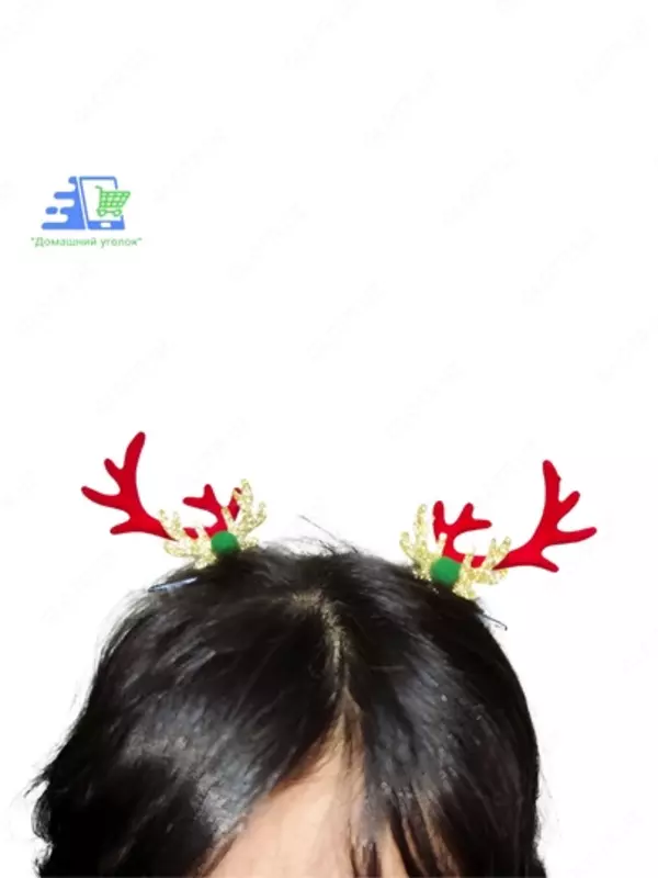 Новогодние заколки для волос «Оленьи рожки»