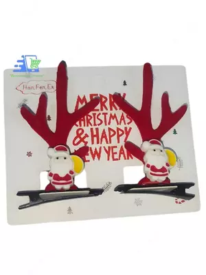 Новогодние заколки для волос «Оленьи рожки»