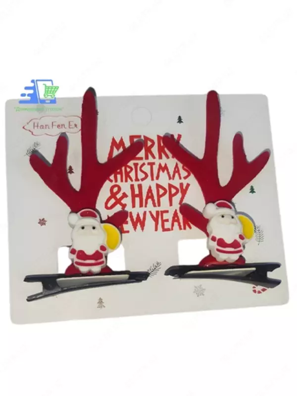 Новогодние заколки для волос «Оленьи рожки»