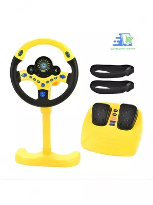 Детский музыкальный руль с педалями и подсветкой — игровой набор водителя - 300 000 so'm / dona