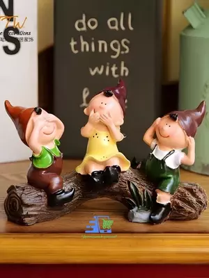 Декоративная статуэтка из смолы «Не вижу, не слышу, не говорю»