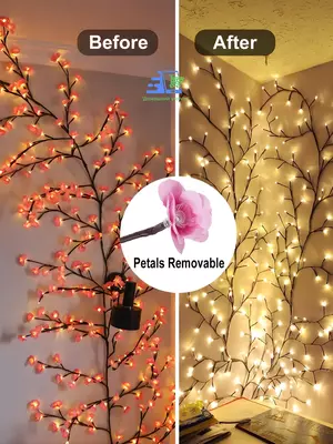  Бра светодиодное Ветка Сакуры на стену  96 LED  гибкая  USB - 