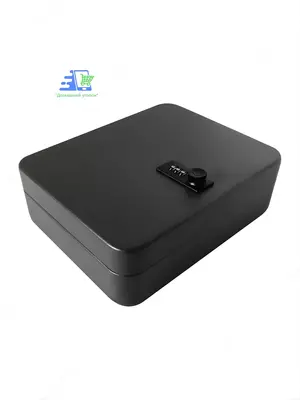 Настенный металлический сейф для ключей на 20 ключей с кодовым замком, черный/серый