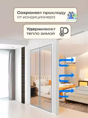  Прозрачная магнитная штора на дверь от холода и ветра  EVA  210 см Domashniy ugolok XK