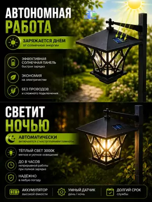  Quyosh batareyali bog‘ chirog‘i 2 in 1  LED ko‘cha fonari  IP44 - 