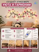  Kapalaklar yorug‘lik diodli devor bra  LED  moslashuvchan  USB - 