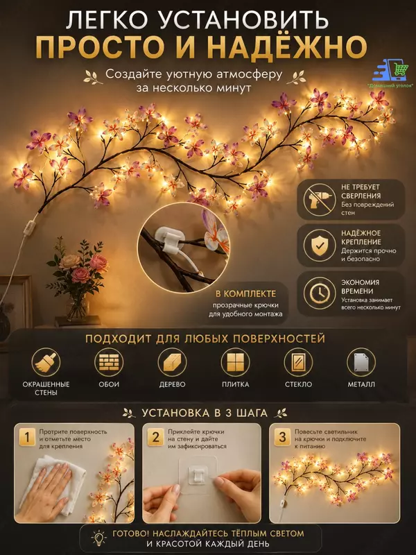  Kapalaklar yorug‘lik diodli devor bra  LED  moslashuvchan  USB Uy uchun boshqa turdagi mahsulotlar
