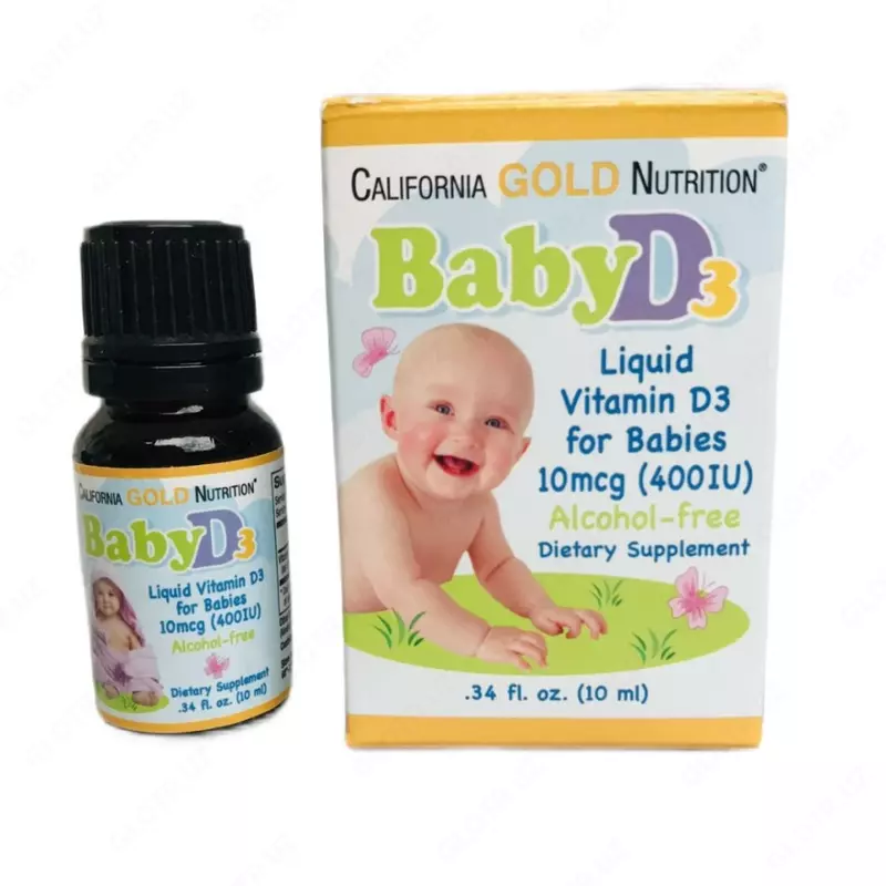Жидкий Витамин D3 для детей Gold Nutrition США 10 мл - 100 000 сум