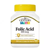 Фолиевая кислота 21st Century США 400 мкг 250 таблеток