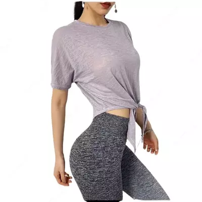 Футболка с завязкой спереди (сиреневый) - 275 000 сум / шт.