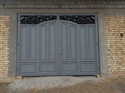 Металлические ворота (серые)