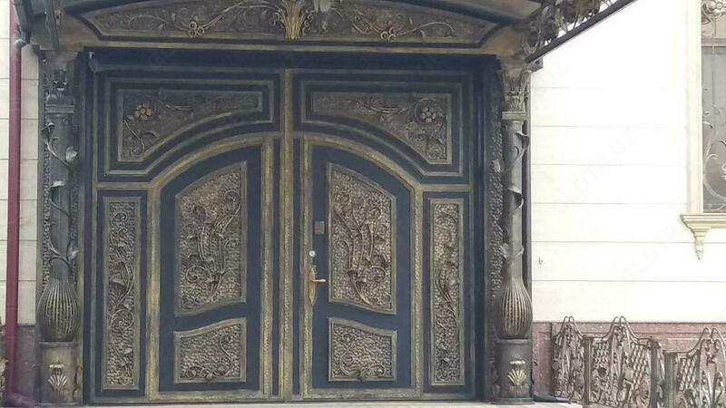 Кованые ворота (синие) - от 2 500 000 сум
