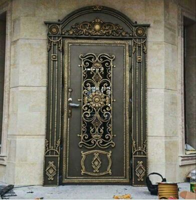 Кованые ворота (серые)