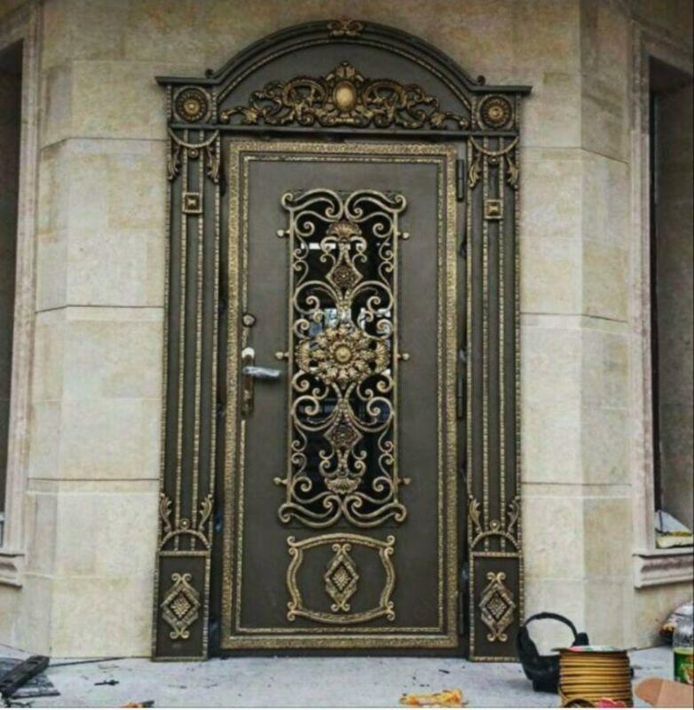 Dazmolli temir eshiklar (kulrang)