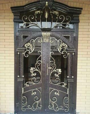 Кованые ворота (темно-серые)