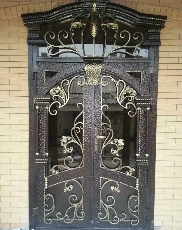 Кованые ворота (темно-серые)