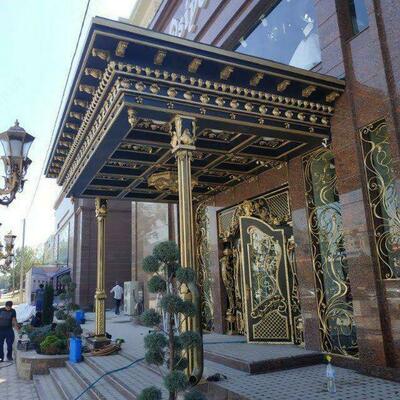 Кованый навес (синий)