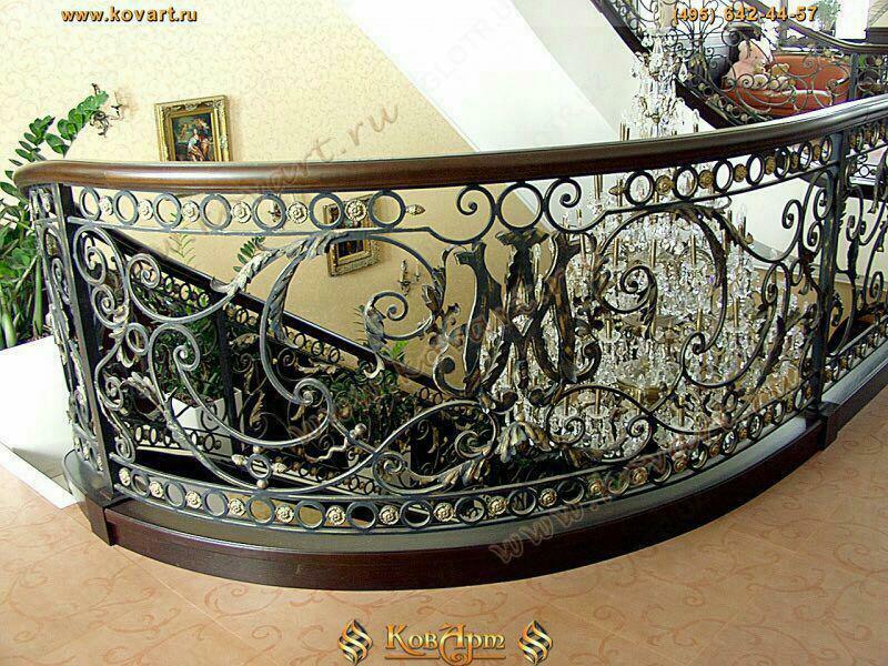 Кованые перила (черные)