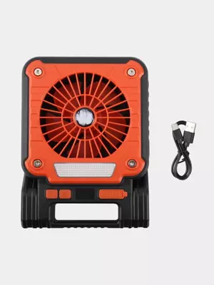 Портативный вентилятор на солнечной панели с зарядкой через USB. Только в розницу