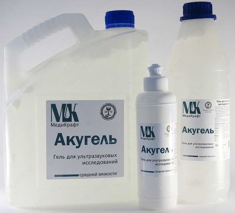 Акугел для Ультразвуковых аппаратов высокой вязкости ООО «МЕДИКРАФТ»