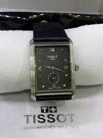  Мужские механические часы TISSOT прямоугольные с черным циферблатом - 