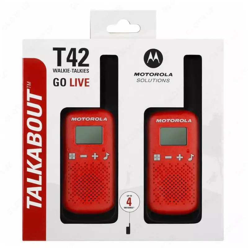  Портативная радиостанция Motorola Talkabout T42  2 шт. (Красная) Только в розницу