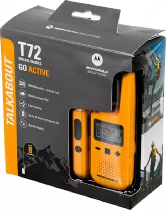  Портативная радиостанция Motorola Talkabout T72  2 шт. (Желтая/Черная) ZUMZUM