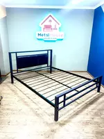 Двухспальная кровать металлическая