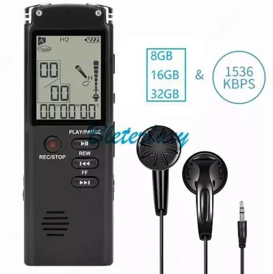 Диктофон 25-30 часов непрерывной записи 16 Гб Только в розницу