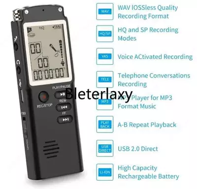 Диктофон 25-30 часов непрерывной записи 16 Гб