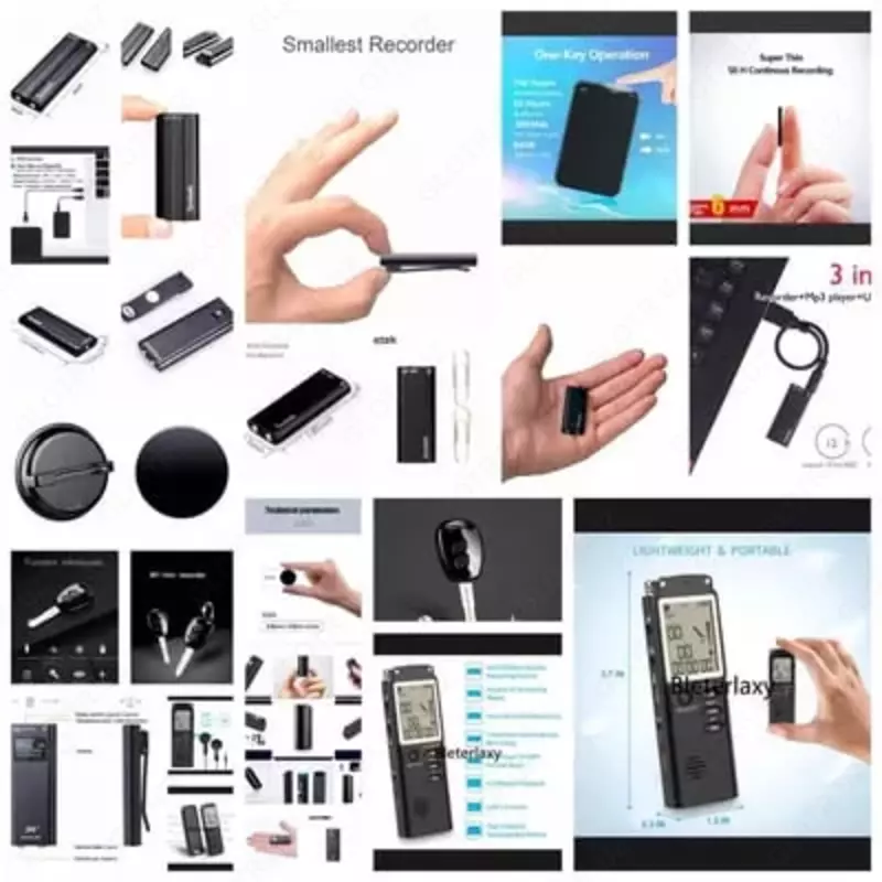 Диктофон 25-30 часов непрерывной записи 16 Гб - Диктофоны