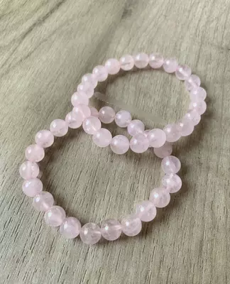 Браслеты из розового кварца