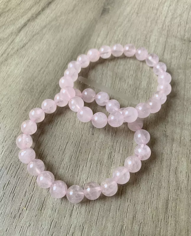 Браслеты из розового кварца