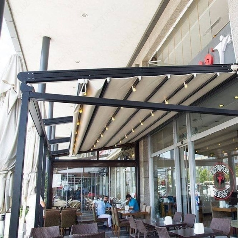  AlduUz - Перголы  биоклиматические перголы  раздвижная крыша.