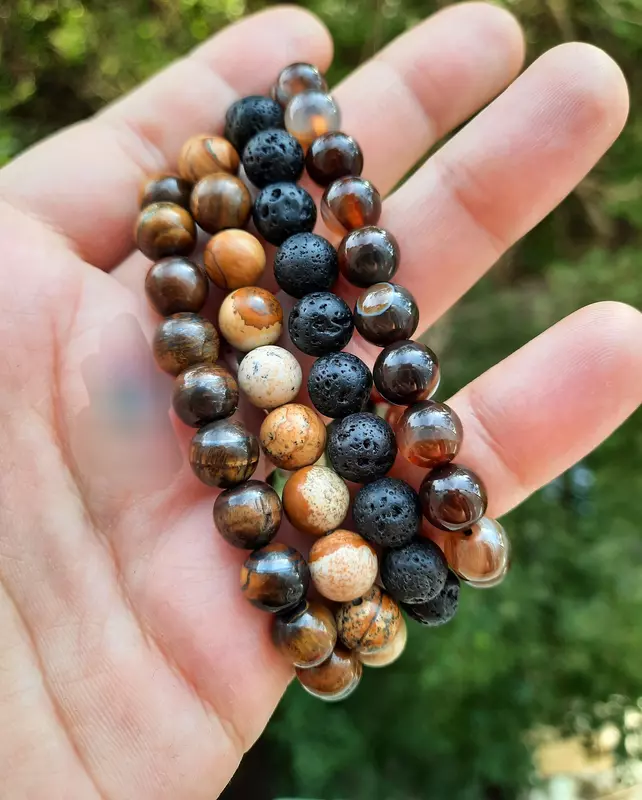 Комплект. Кулон и браслет из лунного камня и розового кварца - Сувениры