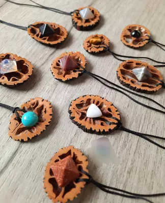 Черный агат. Комплект браслет и кулон.