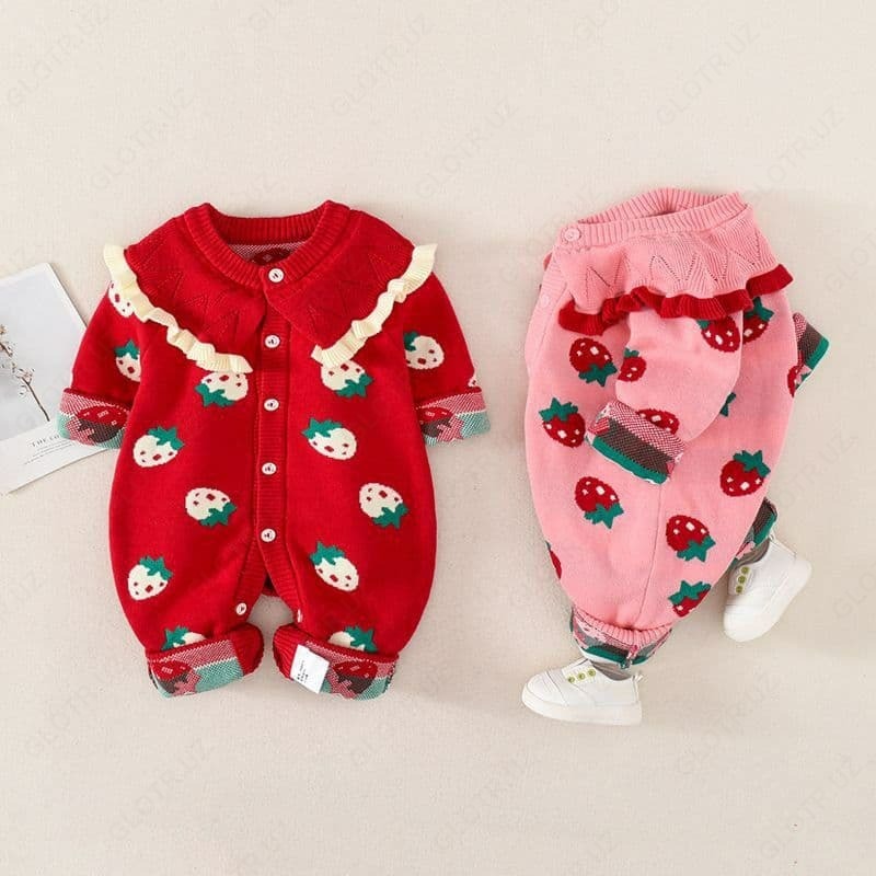 {0} so'mdan "Qulupnay" yangi tug'ilgan chaqaloq uchun kostyum